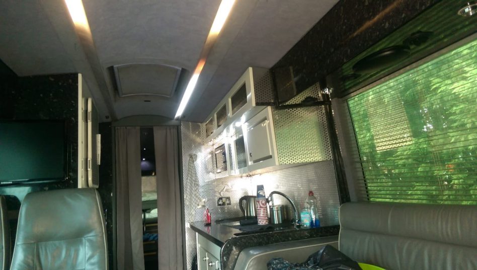 Bus inside Converted bus motorhome